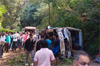 Subrahmanya: 22 injured as wedding tempo overturns near Bisle Ghat